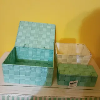 Cajas de almacenaje de tela (Set de 3)