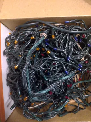 Cortina de luces micro bombillas de tres colores c