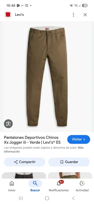 Levi's Pantalón Chino Jogger  Verde