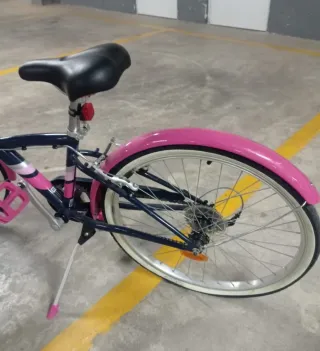 Bicicleta infantil niña rosa y azul