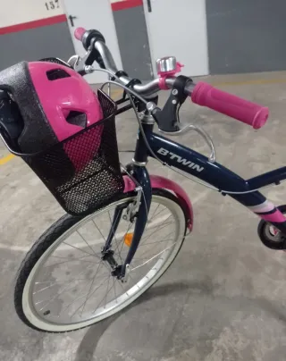 Bicicleta infantil niña rosa y azul