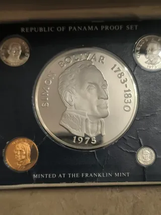 Set Monete Argento Proof Panama 1975