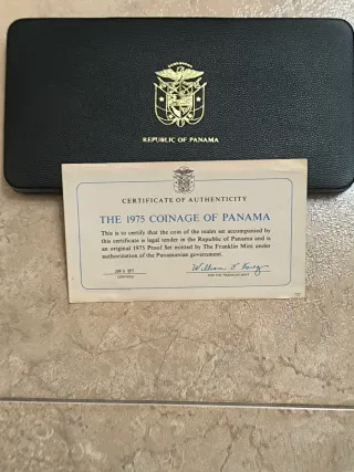 Set Monete Argento Proof Panama 1975