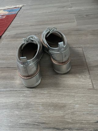 Zapatos Oxford Plateados