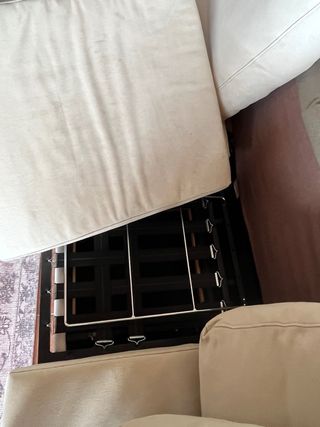 Sofá Chaiselong Beige/Gris Tela. LLORET DE MAR