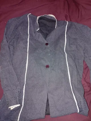 Traje de niña casera negro y blanco