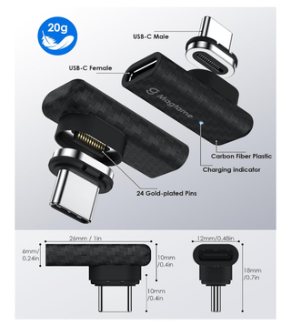 Adattatore magnetico USB-C 24pin Magfame