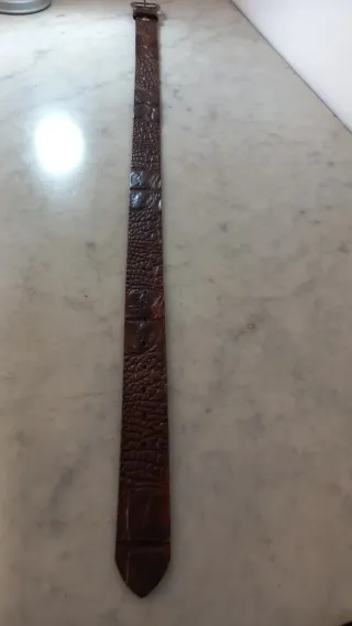 Cinturón de piel mujer marrón