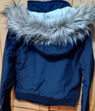 Cazadora Hollister Mujer Talla M Azul Marino