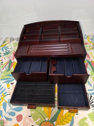 Organizador Escritorio Madera Caoba