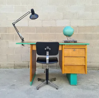 Escritorio francés E. TISSOT. Mid Century, 50s.