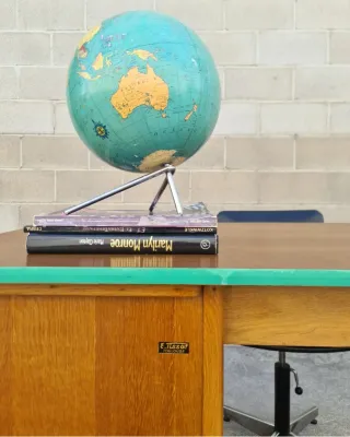 Escritorio francés E. TISSOT. Mid Century, 50s.