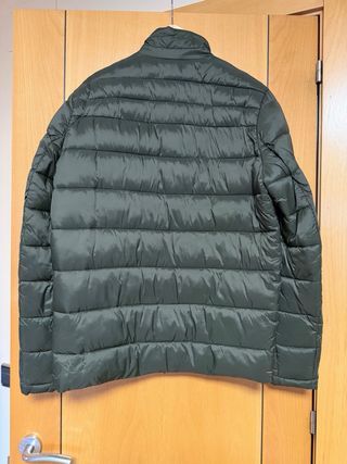 Cortefiel Cazadora Plumas Ligero Verde Oscuro