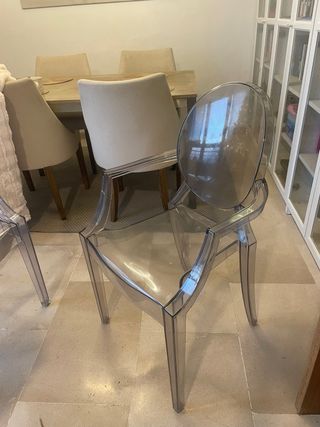 2 Sillas Louis Ghost Kartell Transparentes