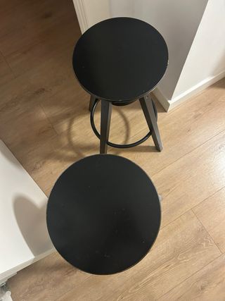 2 Taburetes Altos Negros Ikea