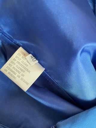 Vestido fiesta azul eléctrico