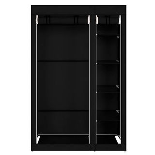 Armario Vestidor De Tela 170x110x45 Cm Negro NUEVO