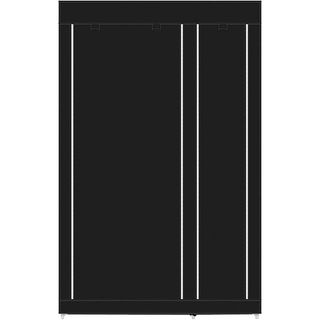 Armario Vestidor De Tela 170x110x45 Cm Negro NUEVO