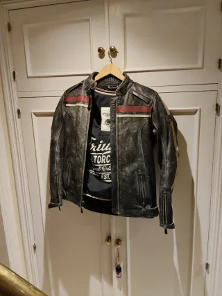 Chaqueta Motera Piel Triumph Chica