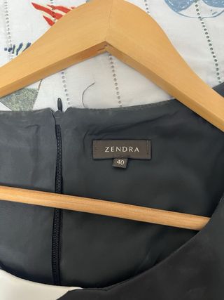 Vestido fiesta negro y blanco