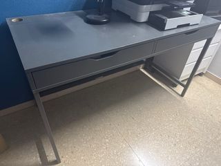Escritorio Ikea Alex Negro/Gris