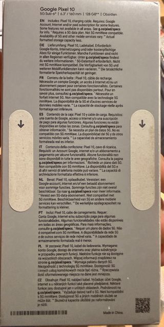Google Pixel 10 Precintado Negro
