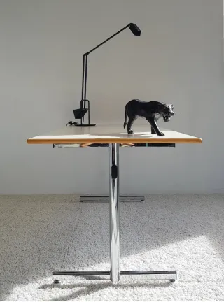 Mesa de formica y haya LAFA. Francia,  80s.