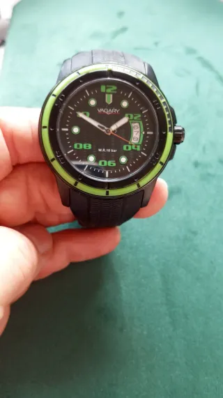 Orologio Vagary Uomo Nero e Verde