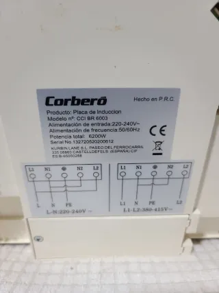 Placa de inducción Corberó