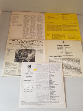 Vari dischi in vinile di musica classica spagnola