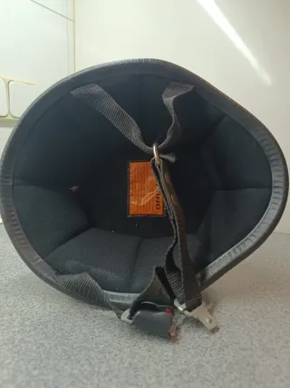 Casco Moto Retro Negro Talla XS con Gafas