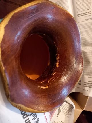 Jarrón Clásico Grande Azul y Marrón