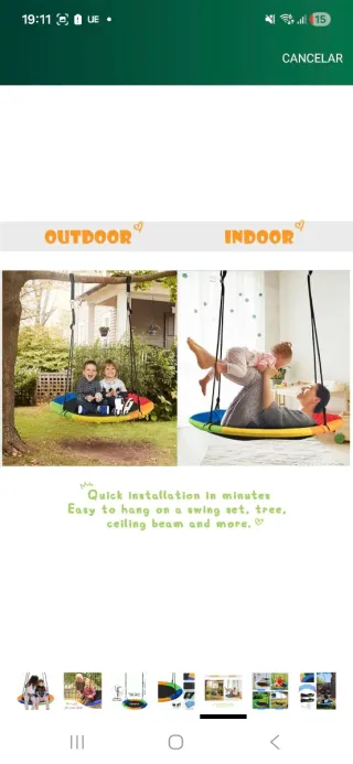 Columpio Nido Redondo 40 660lb