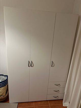 2 UNIDADES!! Armarios 3 puertas + 3 cajones blanco