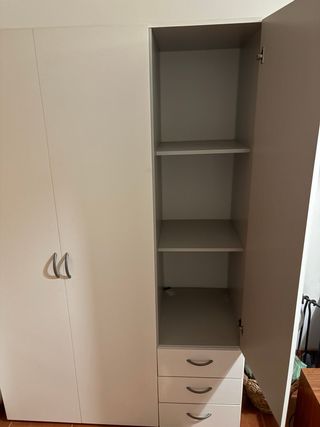 2 UNIDADES!! Armarios 3 puertas + 3 cajones blanco