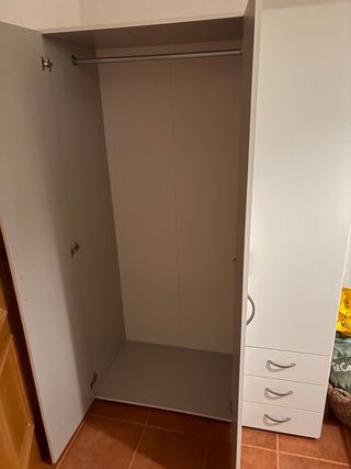 2 UNIDADES!! Armarios 3 puertas + 3 cajones blanco