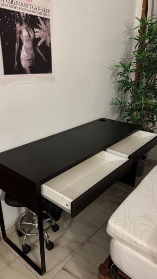 Escritorio Negro con Cajones 140x50 Nuevo