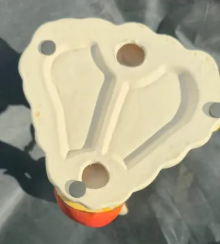 Portavelas de cerámica con ángeles