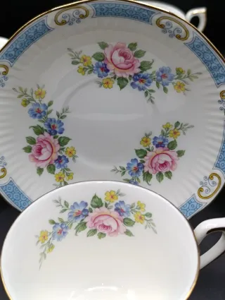Juego de tazas de té porcelana inglesa Windsor