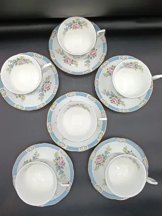 Juego de tazas de té porcelana inglesa Windsor