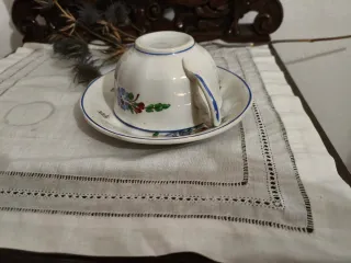Juego 6 Tazas y Platillos La Cartuja Antiguo