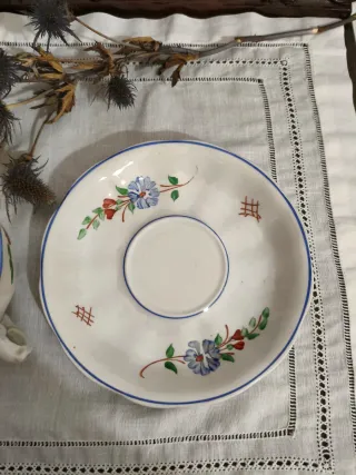 Juego 6 Tazas y Platillos La Cartuja Antiguo