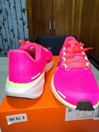 Zapatillas Nike Pegasus 41 fuchsia y verde amarill