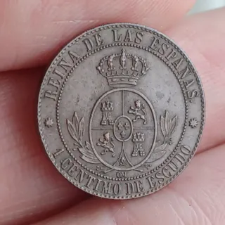 1 cto. 1867 Barcelona - Isabel II - Cobre