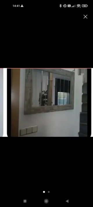 Espejo de madera y cristal