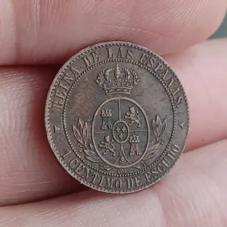 1 cto. 1867 Segovia - Isabel II - Cobre