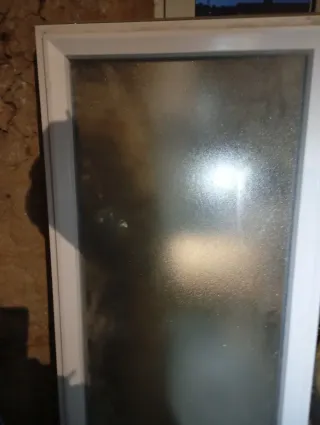 Ventana pvc  cristal doble  traslúcido sin marco