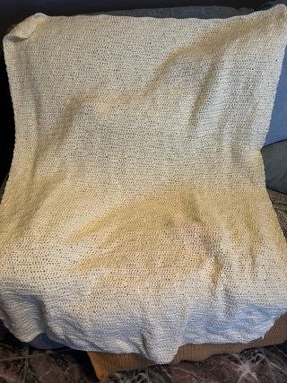 Manta tejida a mano multicolor para sofá