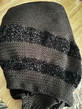 Manta tejida a mano multicolor para sofá