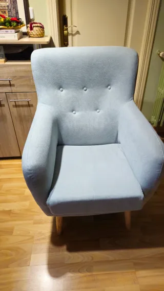 Butaca escandinava de tela antimanchas